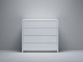 Cómodas - Cómoda de cuatro cajones de MDF 100x40x90 cm - Blanco diseño moderno