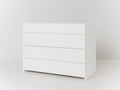 Cómoda de madera 120x45x80 cm - blanco - diseño moderno